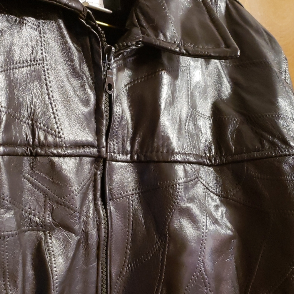 Haband leather coat size xl brown - Picture 2 of 8
